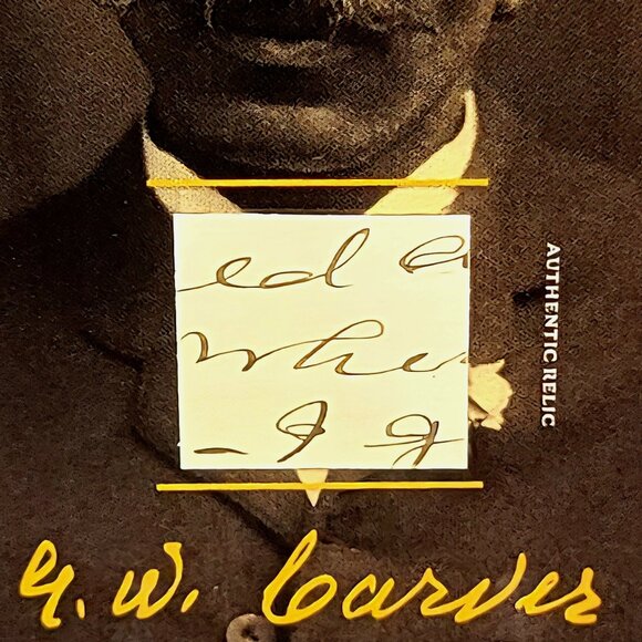 Authentic George Washington Carver Handwriting Relic Piece of History Inventor - Picture 2 of 4